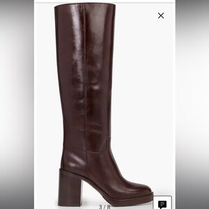 Vince Camuto wide calf Gibi boot in mahogany